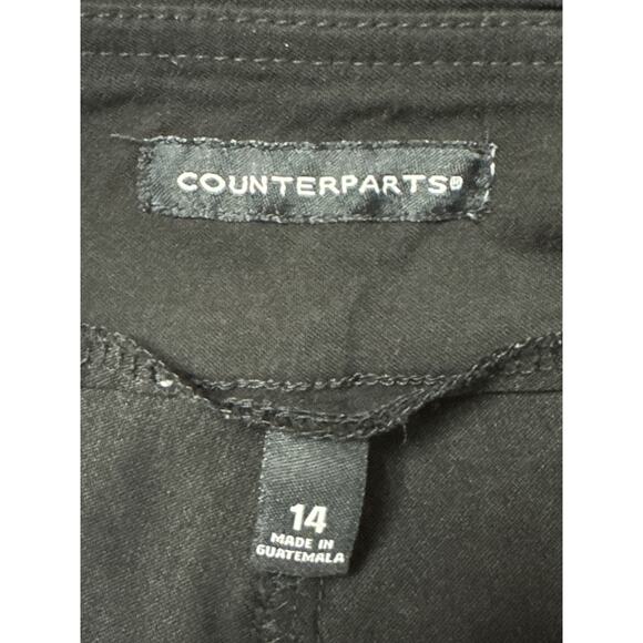 Counterparts Size 14 Black Pull On Stretchy Above The Knee Shorts - Picture 3 of 5